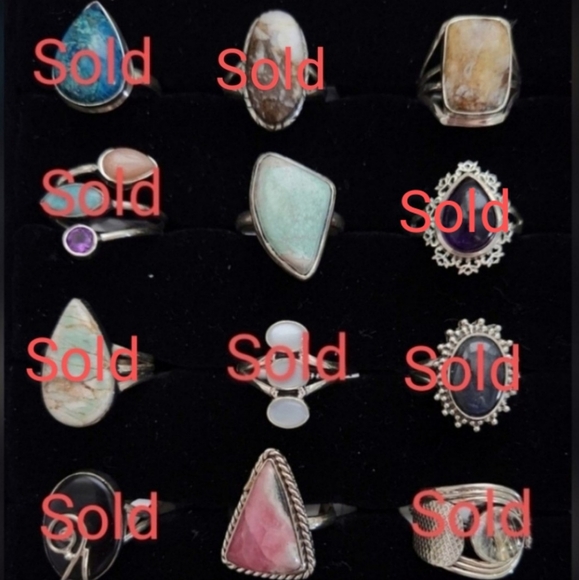 NEW Size 8.5 Genuine Sterling Silver Rings - Picture 3 of 8